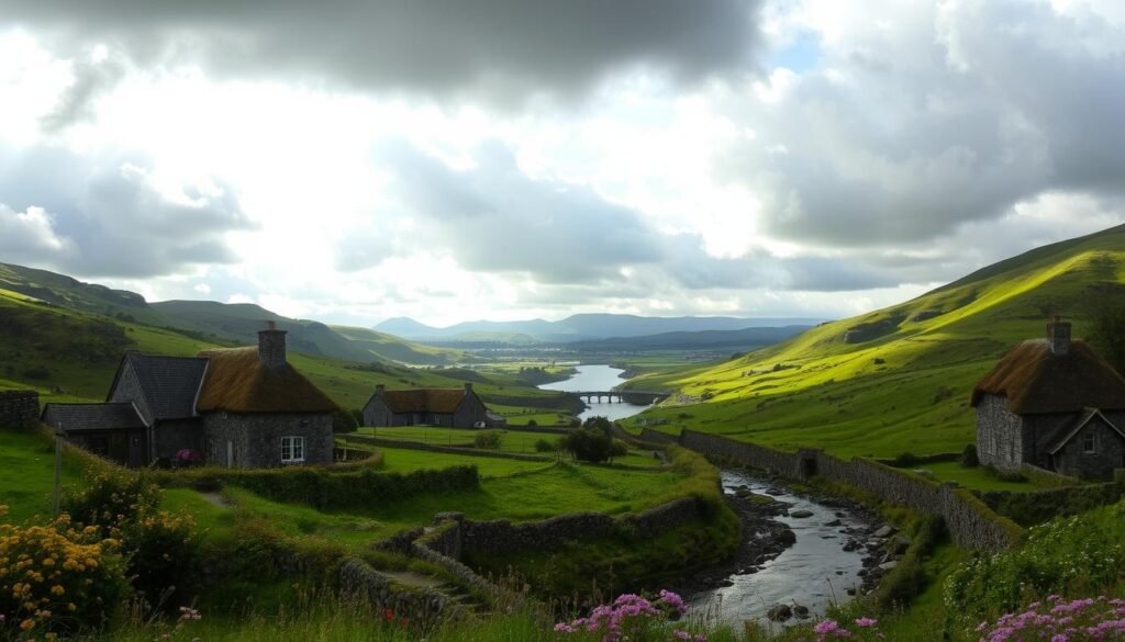 אזור כפרי אירי ציורי