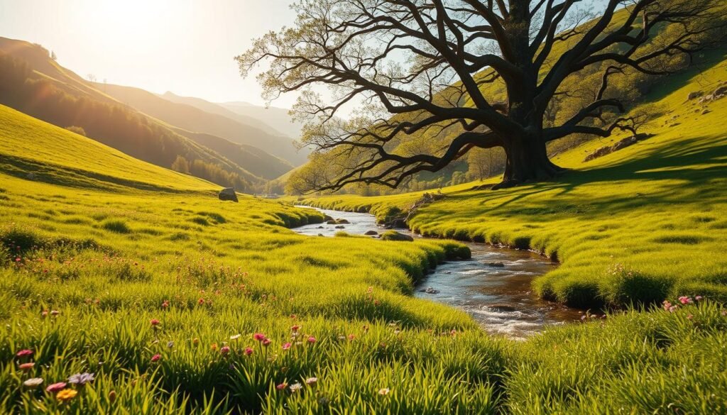 נופים ירוקים קסומים